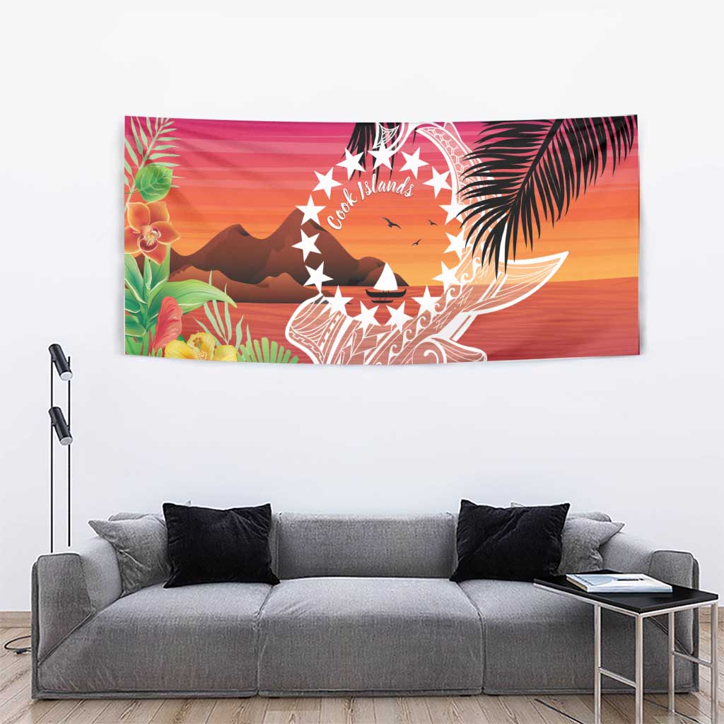 Kia Orana Cook Islands Tapestry Sunset Dream LT7 - Polynesian Pride