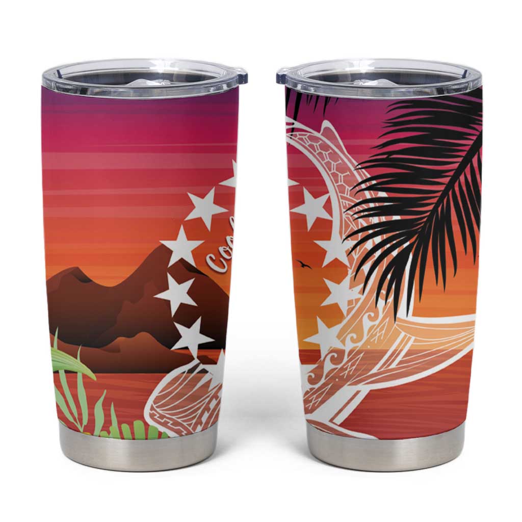 Kia Orana Cook Islands Tumbler Cup Sunset Dream LT7 Art - Polynesian Pride