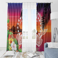 Kia Orana Cook Islands Window Curtain Sunset Dream