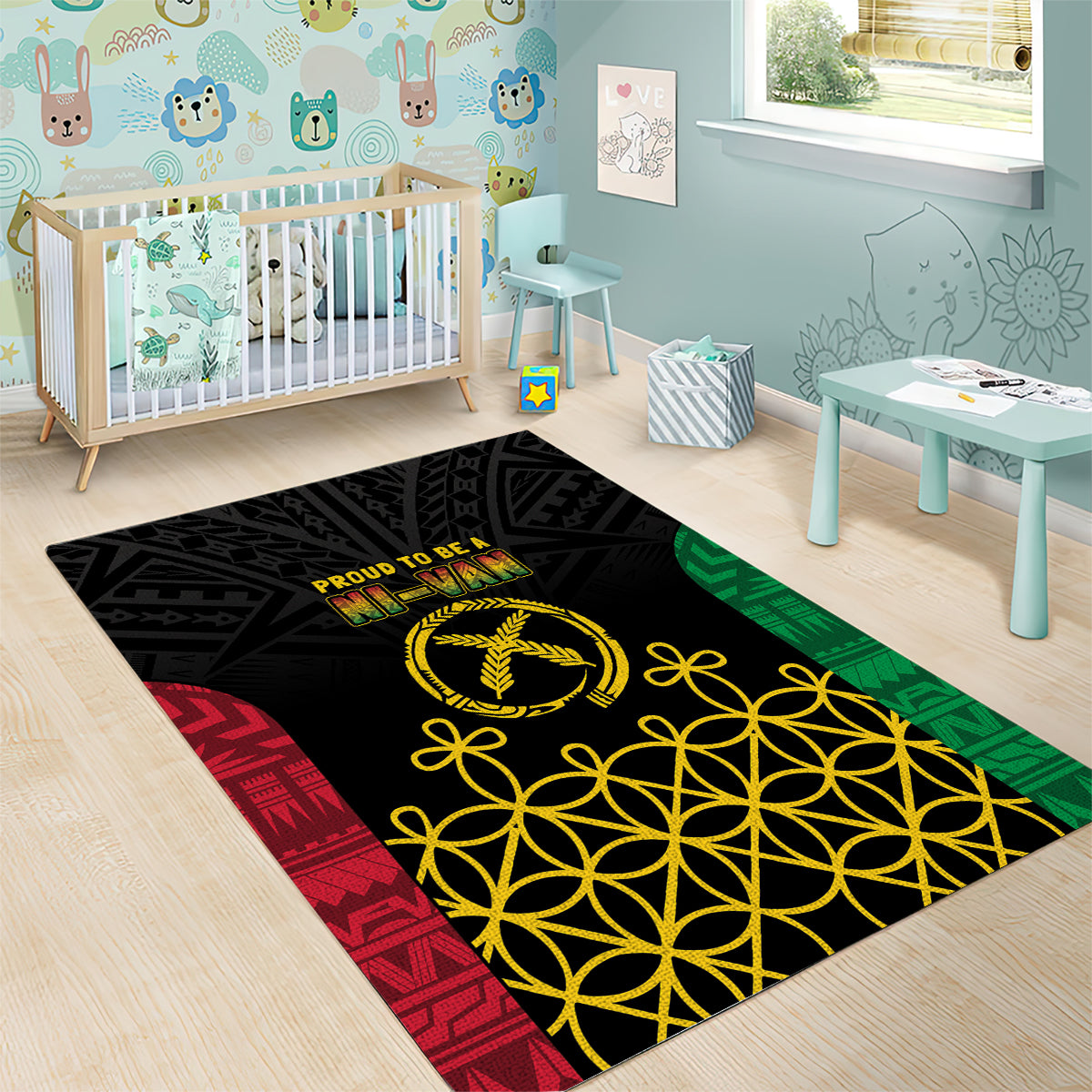 Vanuatu Indipendens Dei Area Rug Tribal Sand Drawing