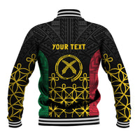 Vanuatu Indipendens Dei Baseball Jacket Tribal Sand Drawing LT7 - Polynesian Pride