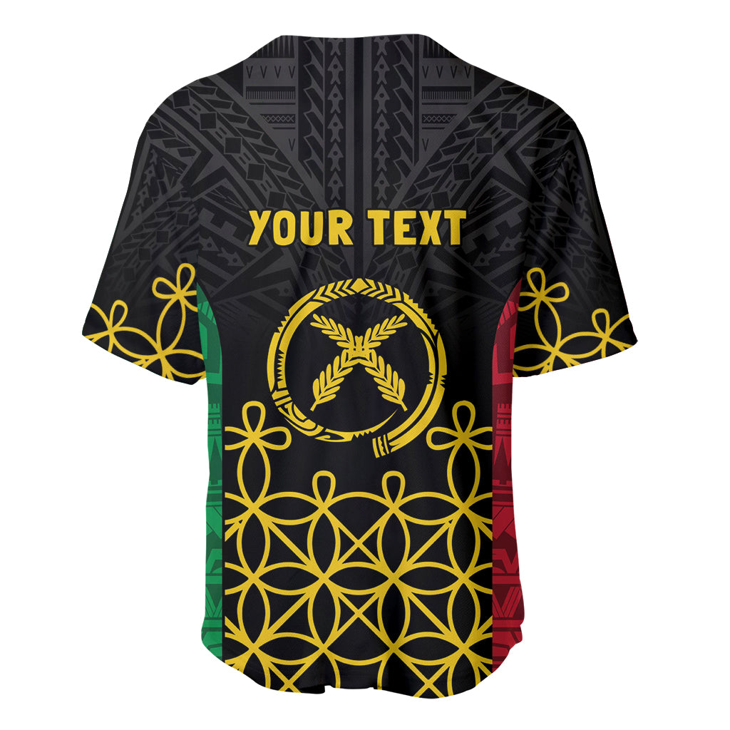 Vanuatu Indipendens Dei Baseball Jersey Tribal Sand Drawing LT7 - Polynesian Pride