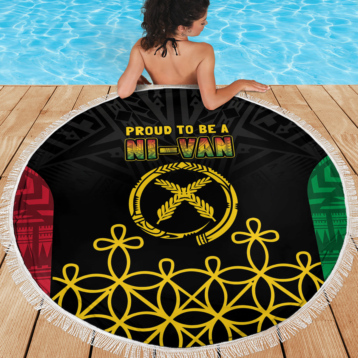 Vanuatu Indipendens Dei Beach Blanket Tribal Sand Drawing LT7 - Polynesian Pride