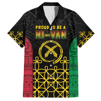 Vanuatu Indipendens Dei Family Matching Off The Shoulder Long Sleeve Dress and Hawaiian Shirt Tribal Sand Drawing