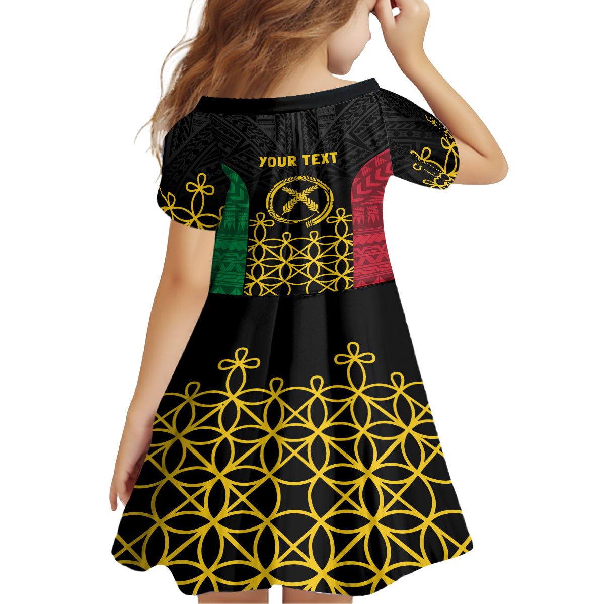 Vanuatu Indipendens Dei Family Matching Puletasi and Hawaiian Shirt Tribal Sand Drawing LT7 - Polynesian Pride