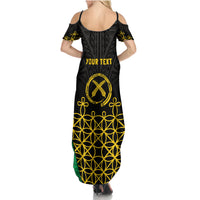 Vanuatu Indipendens Dei Family Matching Summer Maxi Dress and Hawaiian Shirt Tribal Sand Drawing LT7 - Polynesian Pride