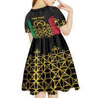 Vanuatu Indipendens Dei Kid Short Sleeve Dress Tribal Sand Drawing