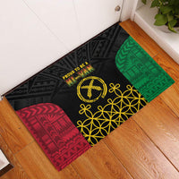 Vanuatu Indipendens Dei Rubber Doormat Tribal Sand Drawing LT7 Colorful - Polynesian Pride