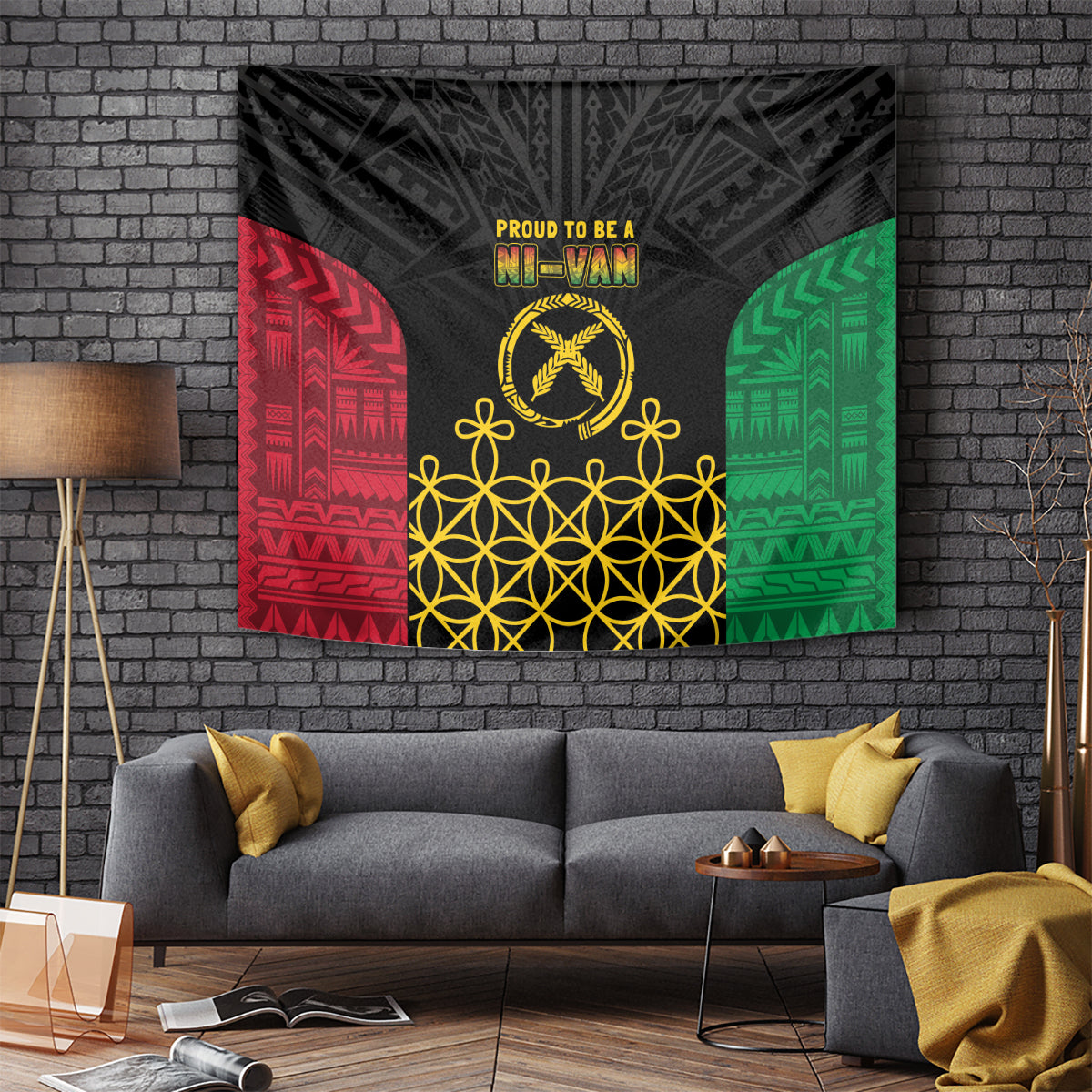 Vanuatu Indipendens Dei Tapestry Tribal Sand Drawing