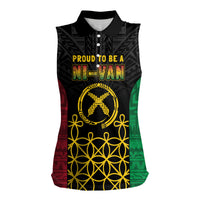 Vanuatu Indipendens Dei Women Sleeveless Polo Shirt Tribal Sand Drawing