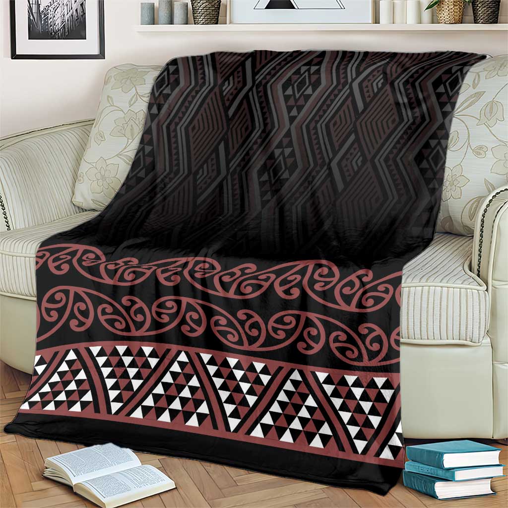 Maori Taniko Patterns Blanket Brown Niho Taniwha Mix Paatiki Motifs