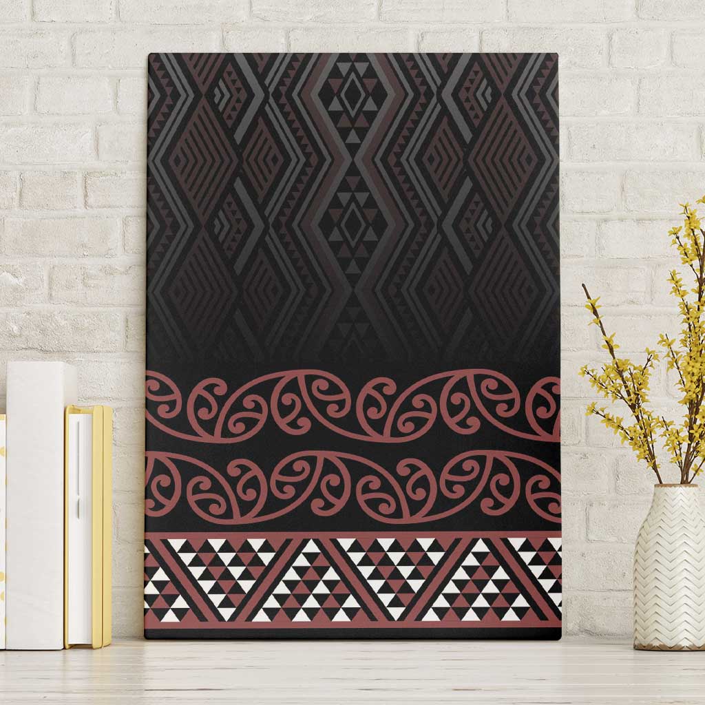Maori Taniko Patterns Canvas Wall Art Brown Niho Taniwha Mix Paatiki Motifs