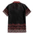 Maori Taniko Patterns Family Matching Off The Shoulder Long Sleeve Dress and Hawaiian Shirt Brown Niho Taniwha Mix Paatiki Motifs