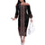 Maori Taniko Patterns Family Matching Off The Shoulder Long Sleeve Dress and Hawaiian Shirt Brown Niho Taniwha Mix Paatiki Motifs