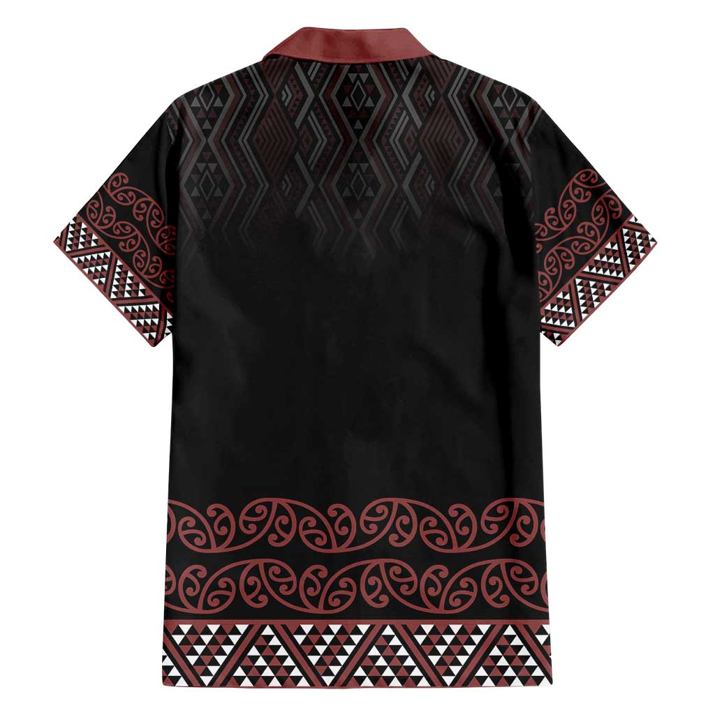Maori Taniko Patterns Family Matching Off Shoulder Maxi Dress and Hawaiian Shirt Brown Niho Taniwha Mix Paatiki Motifs