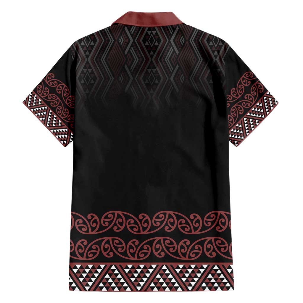 Maori Taniko Patterns Hawaiian Shirt Brown Niho Taniwha Mix Paatiki Motifs