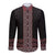 Maori Taniko Patterns Long Sleeve Button Shirt Brown Niho Taniwha Mix Paatiki Motifs