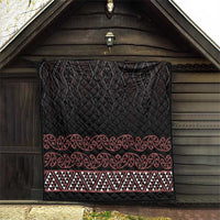 Maori Taniko Patterns Quilt Brown Niho Taniwha Mix Paatiki Motifs LT7 - Polynesian Pride