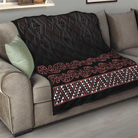 Maori Taniko Patterns Quilt Brown Niho Taniwha Mix Paatiki Motifs LT7 - Polynesian Pride