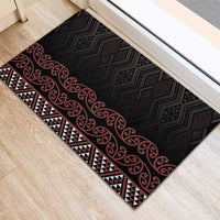 Maori Taniko Patterns Rubber Doormat Brown Niho Taniwha Mix Paatiki Motifs