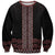 Maori Taniko Patterns Sweatshirt Brown Niho Taniwha Mix Paatiki Motifs