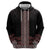 Maori Taniko Patterns Zip Hoodie Brown Niho Taniwha Mix Paatiki Motifs