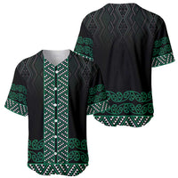 Maori Taniko Patterns Baseball Jersey Pounamu Niho Taniwha Mix Paatiki Motifs LT7 - Polynesian Pride