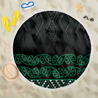 Maori Taniko Patterns Beach Blanket Pounamu Niho Taniwha Mix Paatiki Motifs