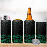 Maori Taniko Patterns 4 in 1 Can Cooler Tumbler Pounamu Niho Taniwha Mix Paatiki Motifs LT7 - Polynesian Pride