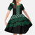 Maori Taniko Patterns Family Matching Off The Shoulder Long Sleeve Dress and Hawaiian Shirt Pounamu Niho Taniwha Mix Paatiki Motifs