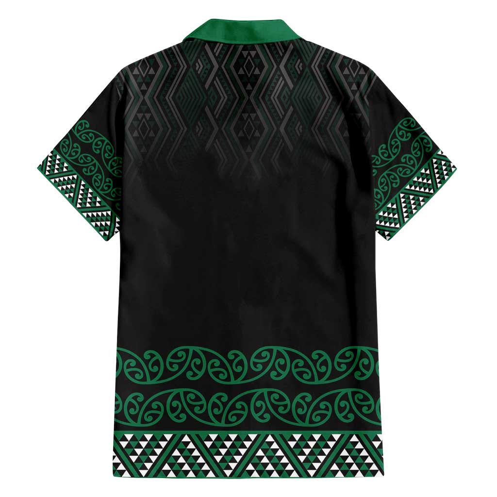 Maori Taniko Patterns Family Matching Off Shoulder Maxi Dress and Hawaiian Shirt Pounamu Niho Taniwha Mix Paatiki Motifs