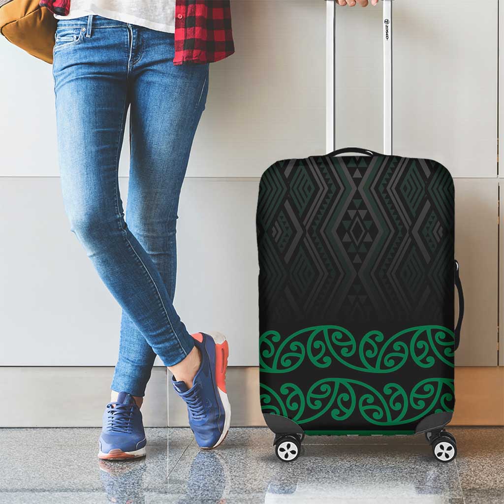 Maori Taniko Patterns Luggage Cover Pounamu Niho Taniwha Mix Paatiki Motifs