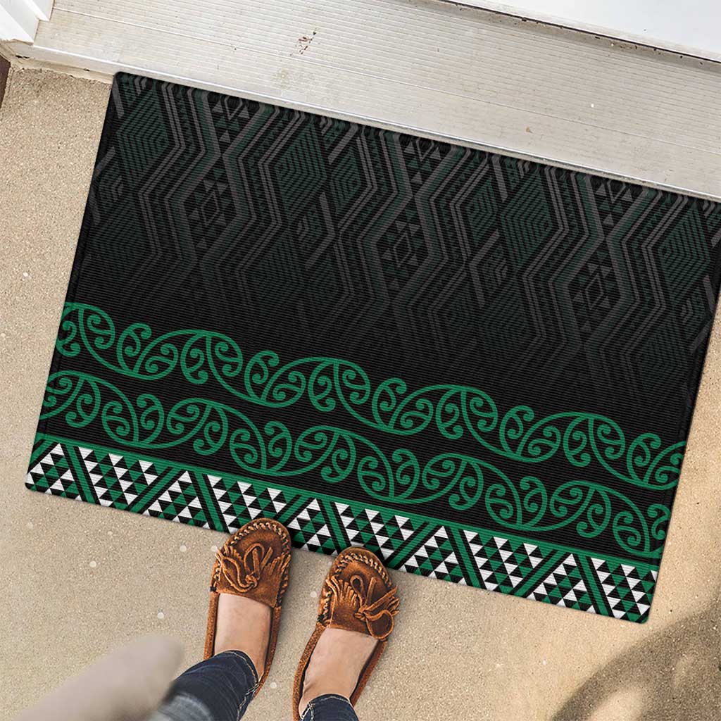 Maori Taniko Patterns Rubber Doormat Pounamu Niho Taniwha Mix Paatiki Motifs