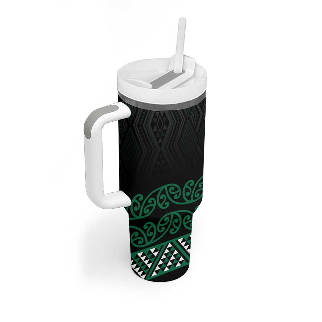 Maori Taniko Patterns Tumbler With Handle Pounamu Niho Taniwha Mix Paatiki Motifs LT7 - Polynesian Pride