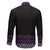 Maori Taniko Patterns Family Matching Off The Shoulder Long Sleeve Dress and Hawaiian Shirt Purple Niho Taniwha Mix Paatiki Motifs