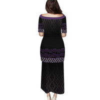 Maori Taniko Patterns Puletasi Purple Niho Taniwha Mix Paatiki Motifs