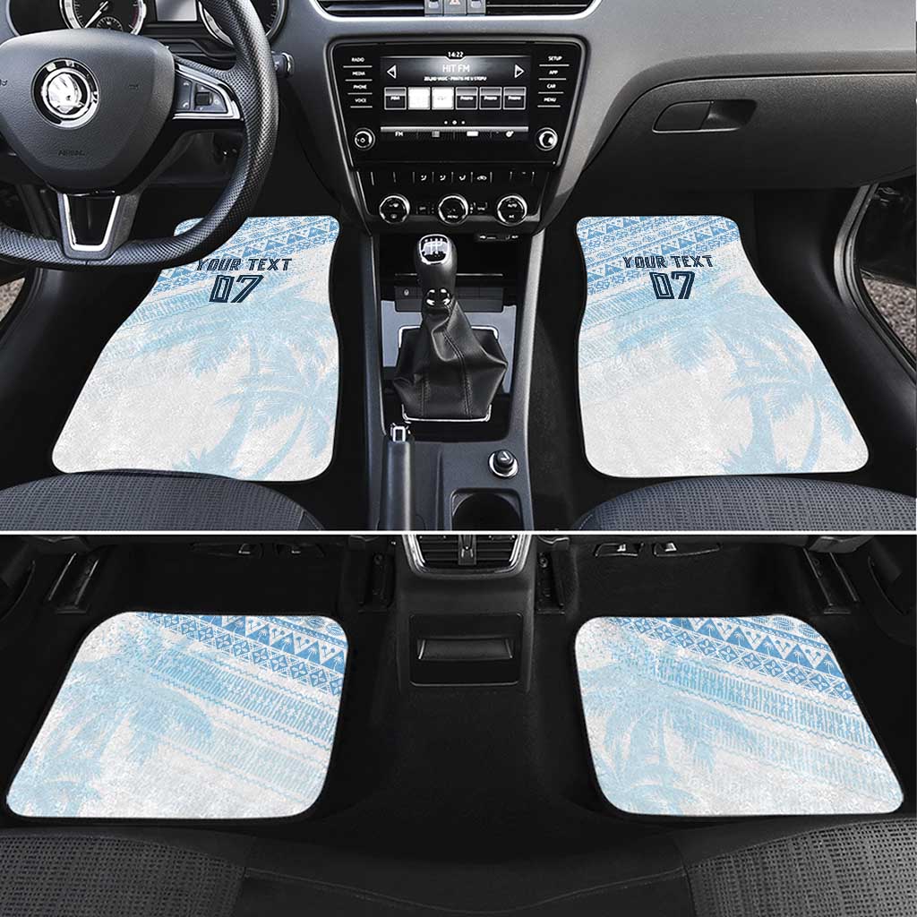 Fiji Rugby Custom Kaiviti Masi Car Mats Turquoise - Polynesian Pride