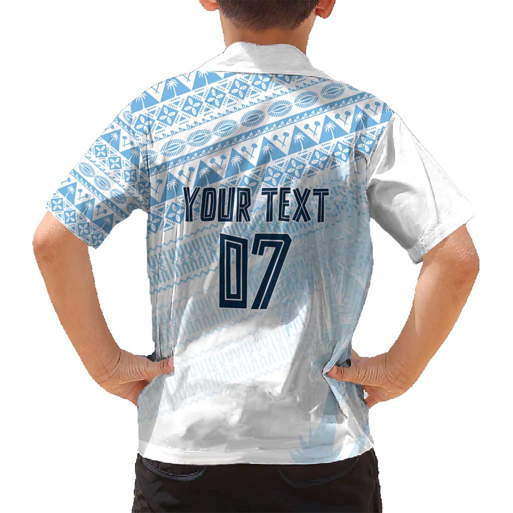 Fiji Rugby Custom Kaiviti Masi Family Matching Puletasi and Hawaiian Shirt Turquoise - Polynesian Pride