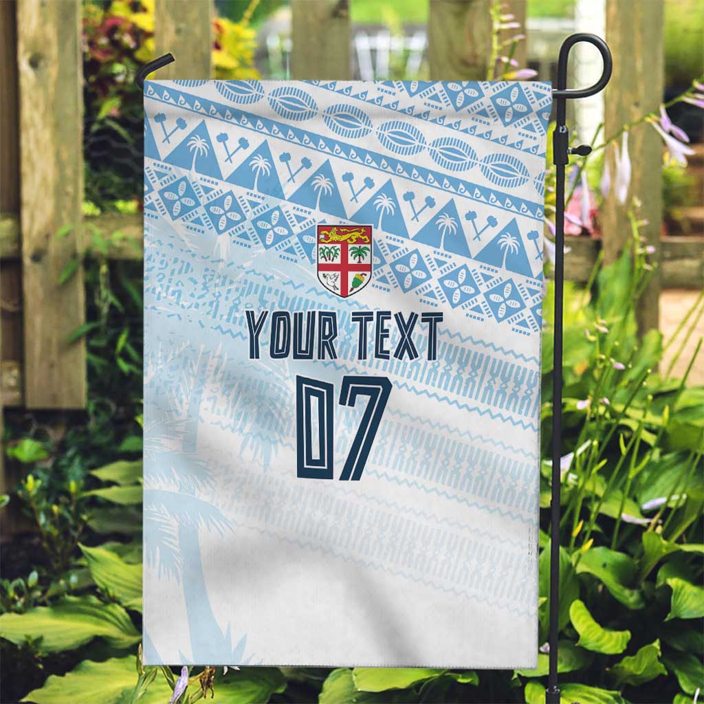 Fiji Rugby Custom Kaiviti Masi Garden Flag Turquoise - Polynesian Pride