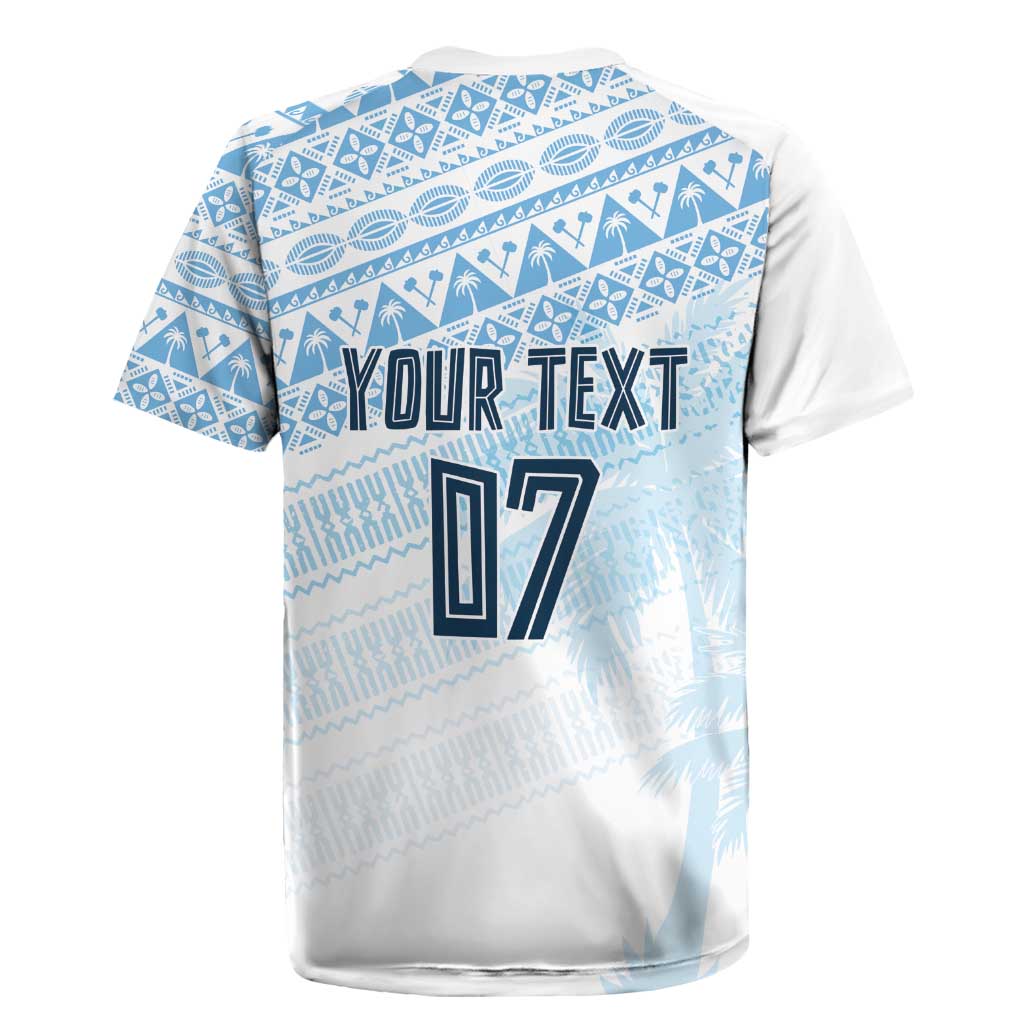 Fiji Rugby Custom Kaiviti Masi Rugby Jersey Turquoise LT7 - Polynesian Pride