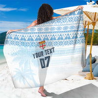 Fiji Rugby Custom Kaiviti Masi Sarong Turquoise LT7 One Size 44 x 66 inches Turquoise - Polynesian Pride