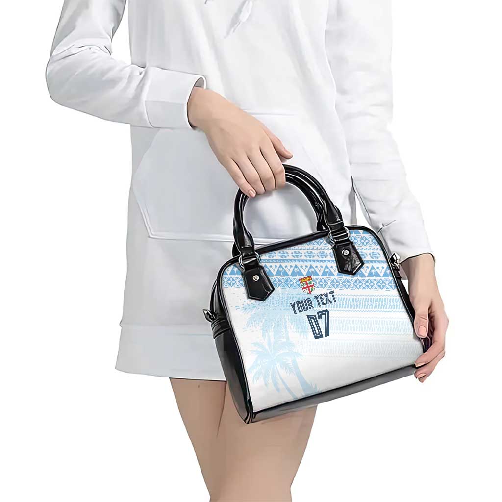 Fiji Rugby Custom Kaiviti Masi Shoulder Handbag Turquoise - Polynesian Pride