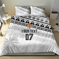 Fiji Rugby Custom Kaiviti Masi Bedding Set Black - Polynesian Pride