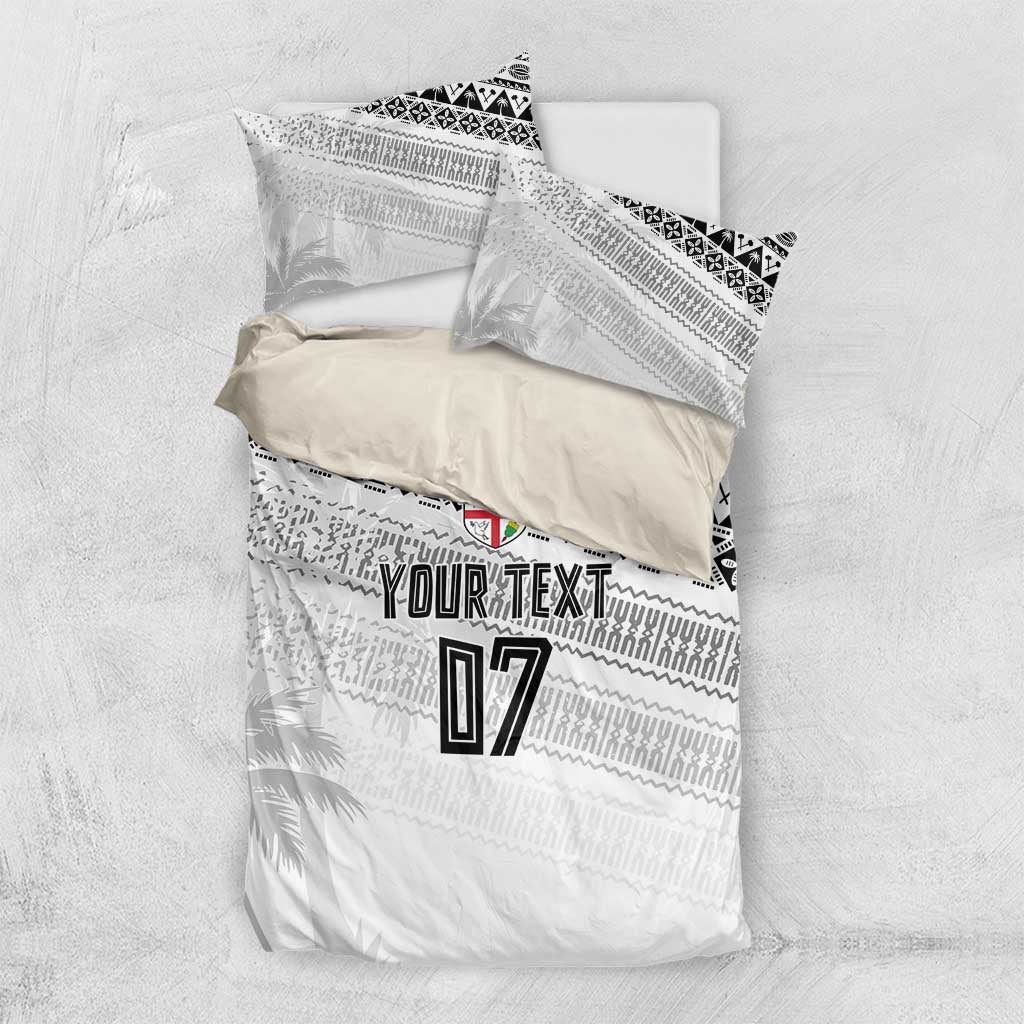 Fiji Rugby Custom Kaiviti Masi Bedding Set Black - Polynesian Pride