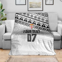 Fiji Rugby Custom Kaiviti Masi Blanket Black - Polynesian Pride