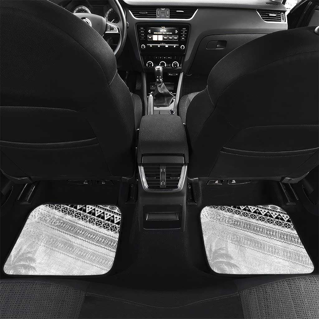 Fiji Rugby Custom Kaiviti Masi Car Mats Black LT7 Set 2pcs - Back Black - Polynesian Pride