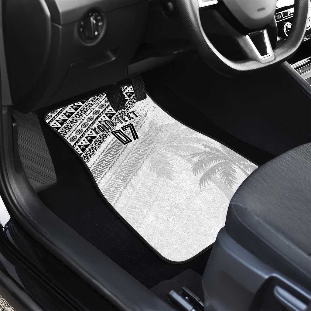 Fiji Rugby Custom Kaiviti Masi Car Mats Black LT7 - Polynesian Pride