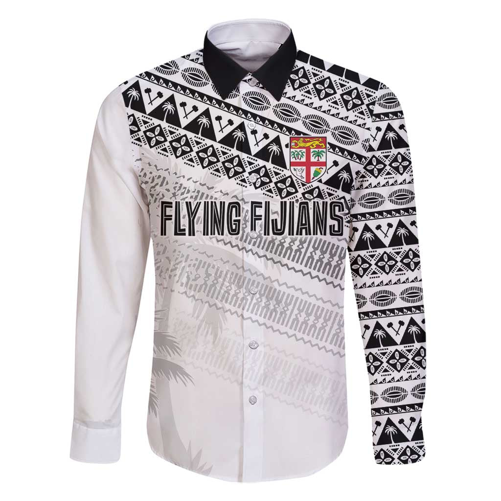 Fiji Rugby Custom Kaiviti Masi Family Matching Long Sleeve Bodycon Dress and Hawaiian Shirt Black - Polynesian Pride