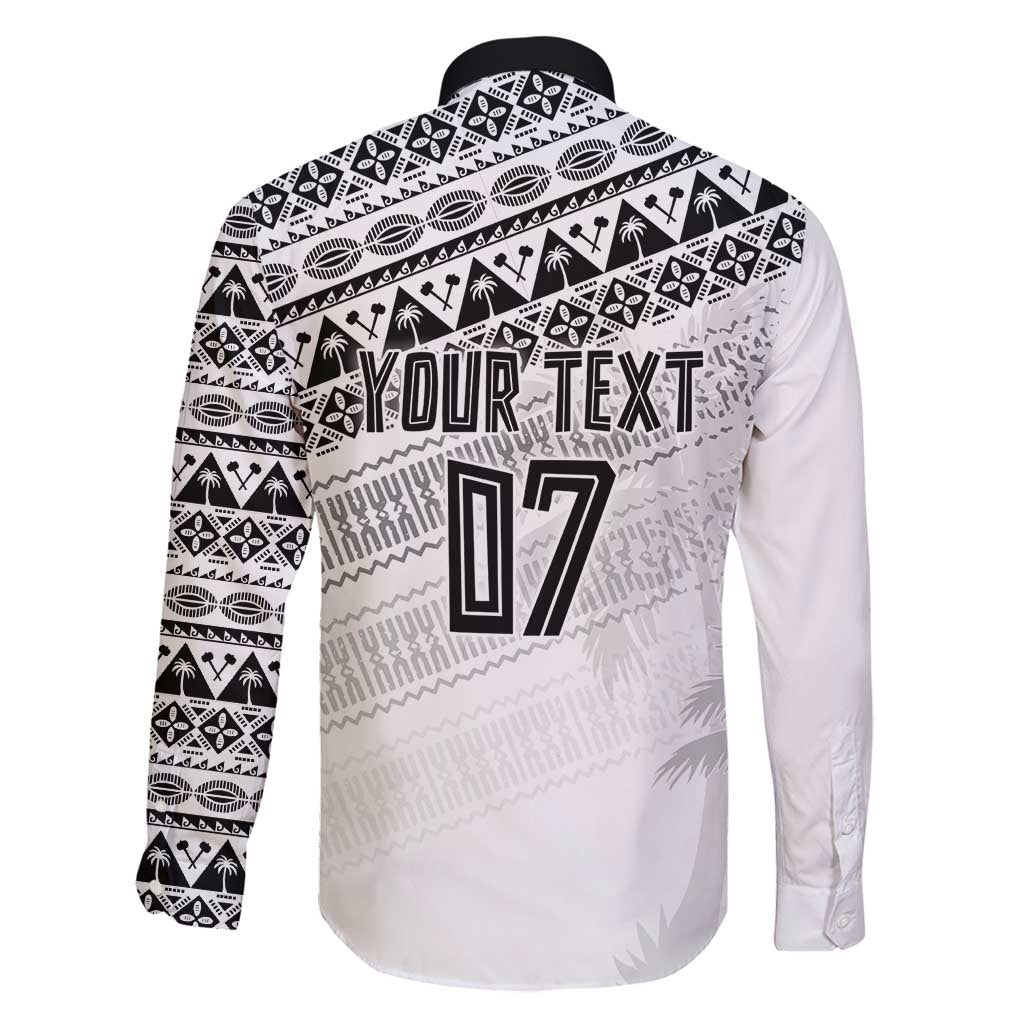 Fiji Rugby Custom Kaiviti Masi Family Matching Puletasi and Hawaiian Shirt Black - Polynesian Pride