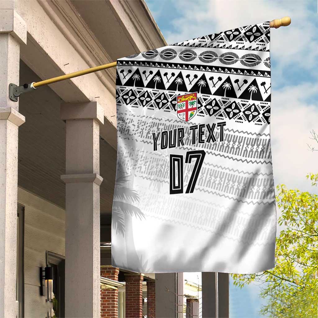 Fiji Rugby Custom Kaiviti Masi Garden Flag Black - Polynesian Pride